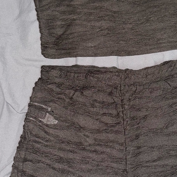 Women's Summer Co-ord Set - Shorts - Crop Top - Brown - US Small - SHEIN - Picture 4 of 8